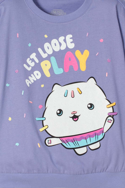 CAMISETA DE GABBY’S DOLLHOUSE MANGA CORTA LILA PARA NIÑA