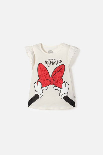 CAMISETA DE MINNIE MOUSE MANGA CORTA MULTICOLOR PARA NIÑA