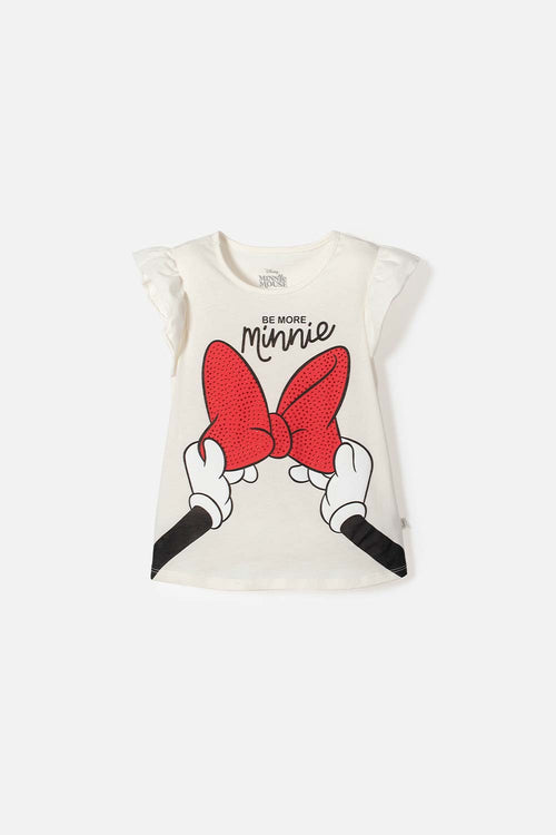 CAMISETA DE MINNIE MOUSE MANGA CORTA MULTICOLOR PARA NIÑA
