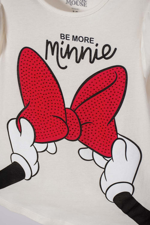 CAMISETA DE MINNIE MOUSE MANGA CORTA MULTICOLOR PARA NIÑA