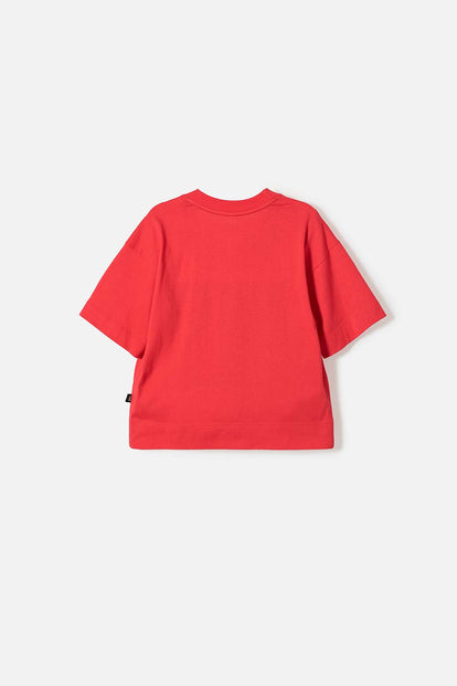 CAMISETA DE MINNIE MOUSE MANGA CORTA ROJO PARA NIÑA