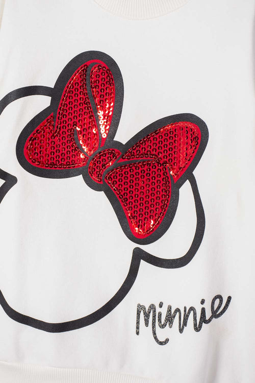 BUZO MINNIE MOUSE CERRADO MARRFIL PARA NIÑA