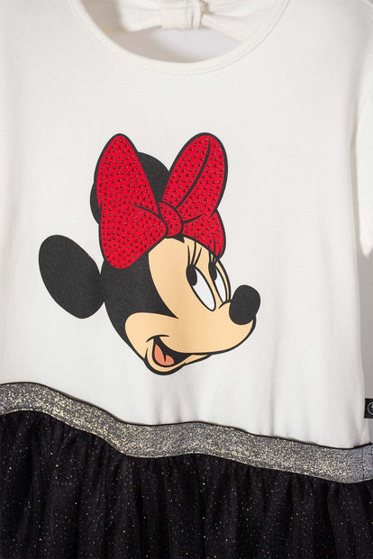 VESTIDO DE MINNIE MOUSE CON TULL MARFIL PARA NIÑA