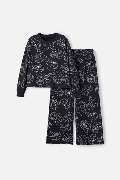 CONJUNTO DE MINNIE MOUSE NEGRO PARA NIÑA