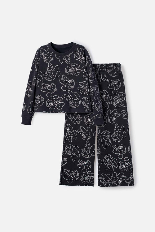 CONJUNTO DE MINNIE MOUSE NEGRO PARA NIÑA