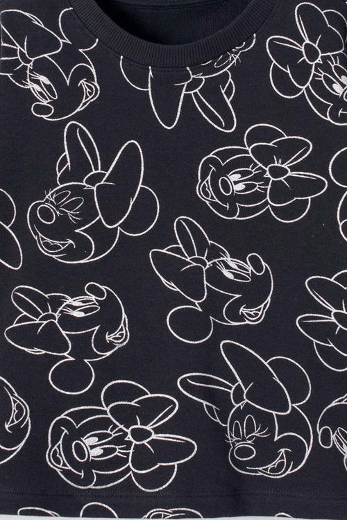 CONJUNTO DE MINNIE MOUSE NEGRO PARA NIÑA