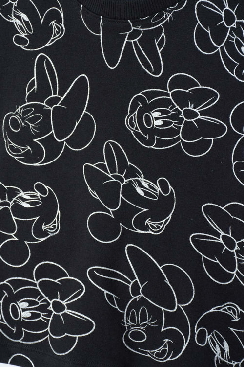 CONJUNTO DE MINNIE MOUSE NEGRO PARA NIÑA