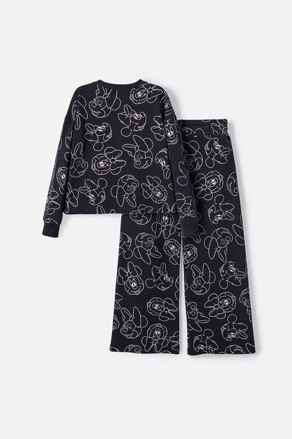 CONJUNTO DE MINNIE MOUSE NEGRO PARA NIÑA