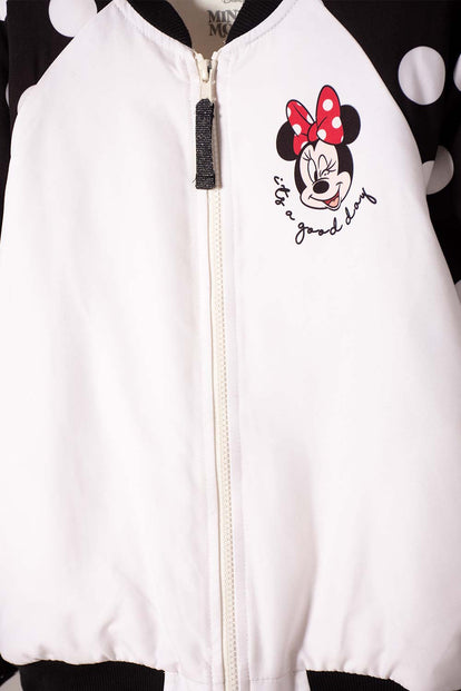 CHAQUETA MINNIE MOUSE CON CIERRE ROJO PARAISO PARA NIÑA