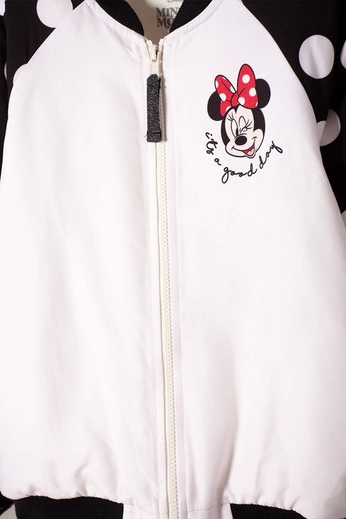 CHAQUETA MINNIE MOUSE CON CIERRE ROJO PARAISO PARA NIÑA