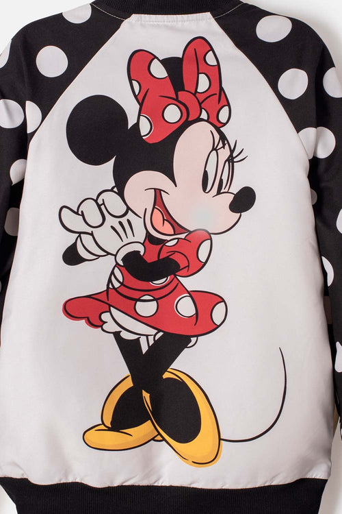 CHAQUETA MINNIE MOUSE CON CIERRE ROJO PARAISO PARA NIÑA