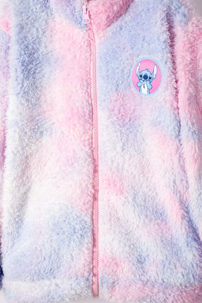 BUZO DE STITCH CON CIERRE MULTICOLOR PARA NIÑA