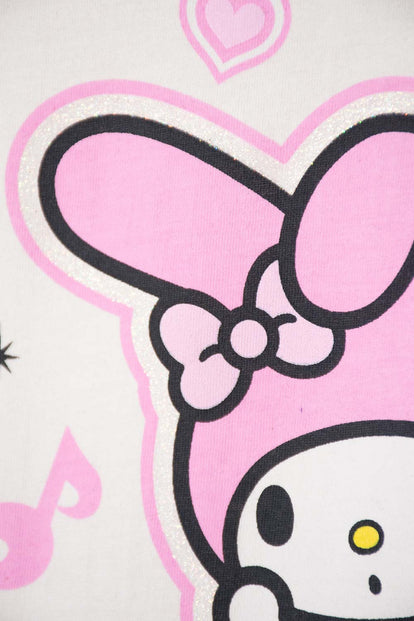 CAMISETA MY MELODY MANGA CORTA MARFIL PARA NIÑA