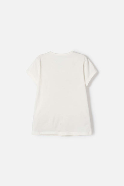 CAMISETA MY MELODY MANGA CORTA MARFIL PARA NIÑA
