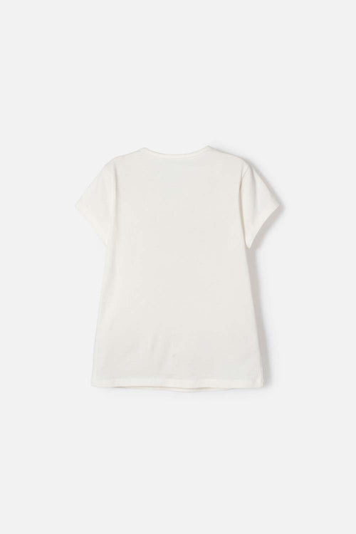 CAMISETA MY MELODY MANGA CORTA MARFIL PARA NIÑA