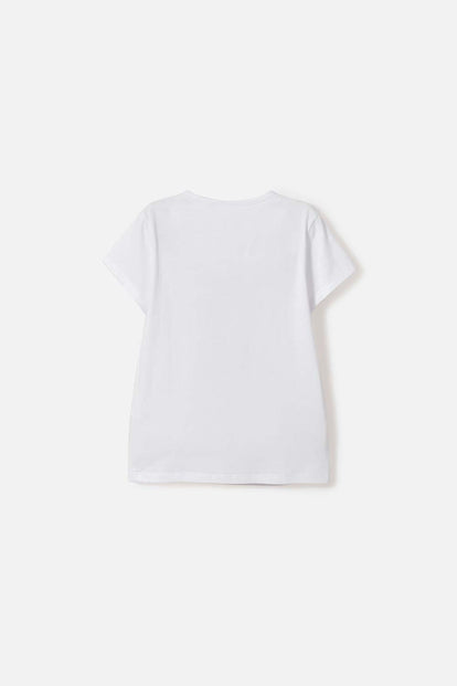CAMISETA DE LAS CHICAS SUPERPODEROSAS BLANCO PARA NIÑA