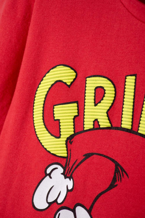 PIJAMA DE GRINCH PANTALÓN LARGO ROJO PARA NIÑO