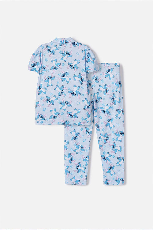 PIJAMA DE STITCH PANTALÓN LARGO MULTICOLOR PARA NIÑA