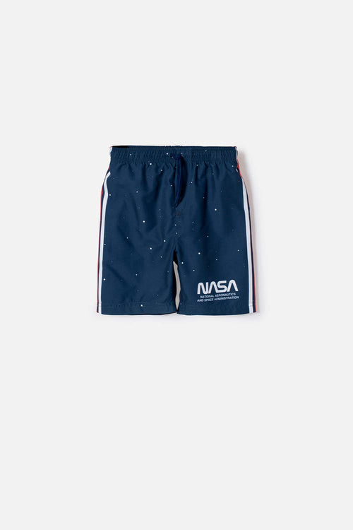 PANTALONETA DE BAÑO DE NASA CON CORDÓN AZUL PARA NIÑO