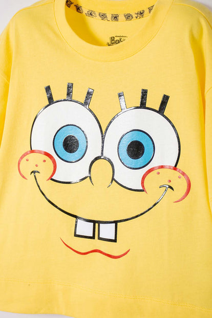 CAMISETA DE BOB ESPONJA MANGA CORTA MULTICOLOR PARA NIÑA