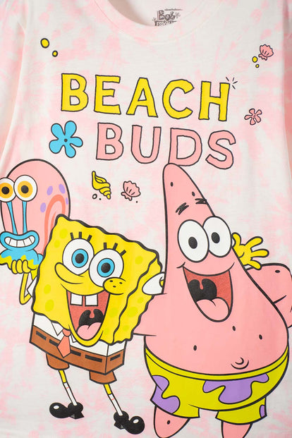 CAMISETA DE BOB ESPONJA MANGA CORTA MULTICOLOR PARA NIÑA