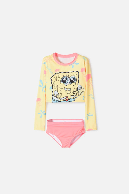 CONJUNTO DE BAÑO BOB ESPONJA MULTICOLOR PARA NIÑA