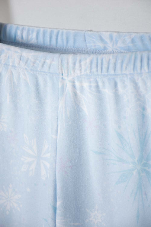 PIJAMA DE FROZEN PANTALÓN LARGO AZUL CIELO PARA NIÑA