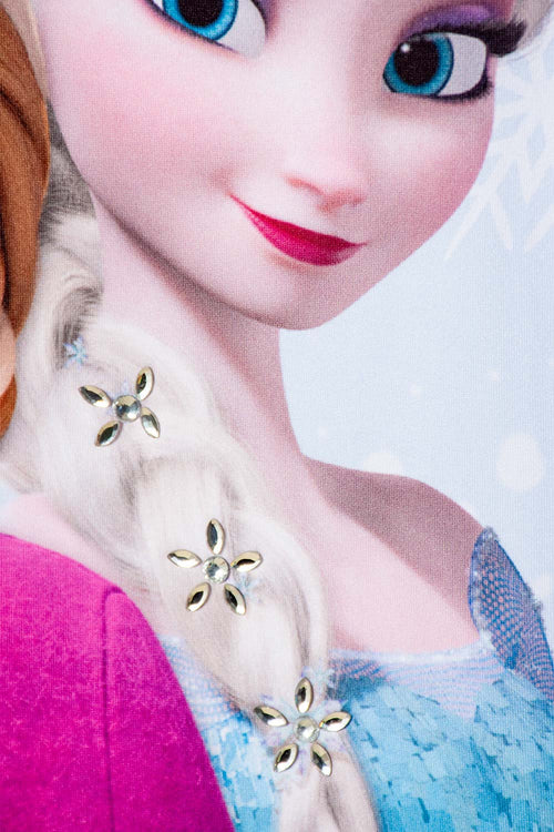 CAMISETA DE FROZEN MANGA CORTA AZUL CIELO PARA NIÑA