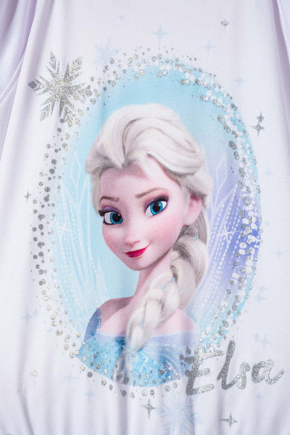 VESTIDO DE FROZEN CON TULL BLANCO Y AZUL PARA NIÑA