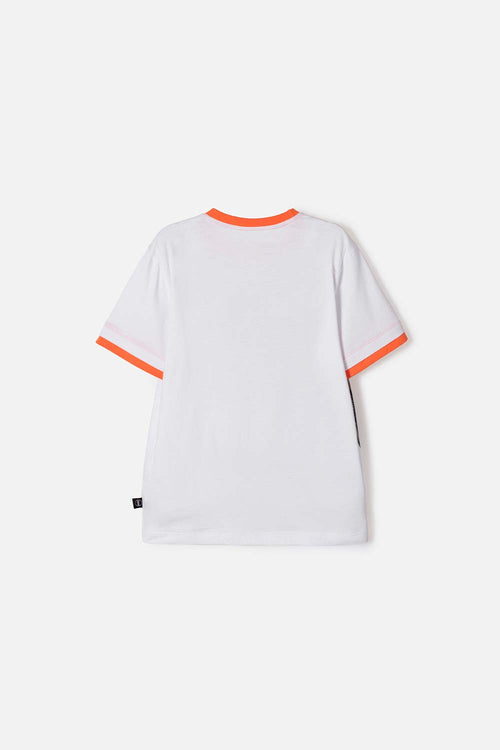 CAMISETA DE JURASSIC WORLD MANGA CORTA BLANCO PARA NIÑO