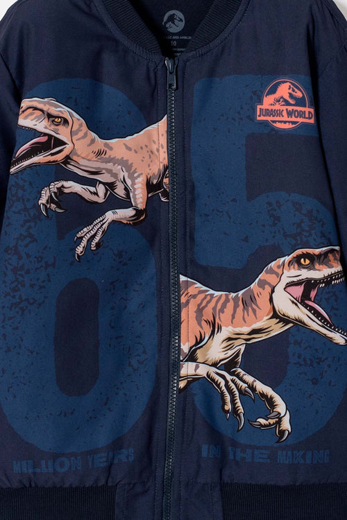 CHAQUETA DE JURASSIC WORLD CON CIERRE AZUL PARA NIÑO