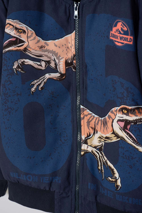 CHAQUETA DE JURASSIC WORLD CON CIERRE AZUL PARA NIÑO