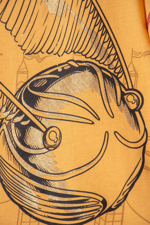 CAMISETA DE HARRY POTTER MANGA CORTA MOSTAZA PARA NIÑO