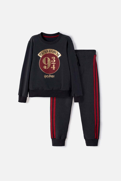 CONJUNTO DE HARRY POTTER PANTALÓN LARGO GRIS PARA NIÑO