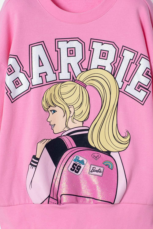 BUZO DE BARBIE CERRADO ROSADO PARA NIÑA