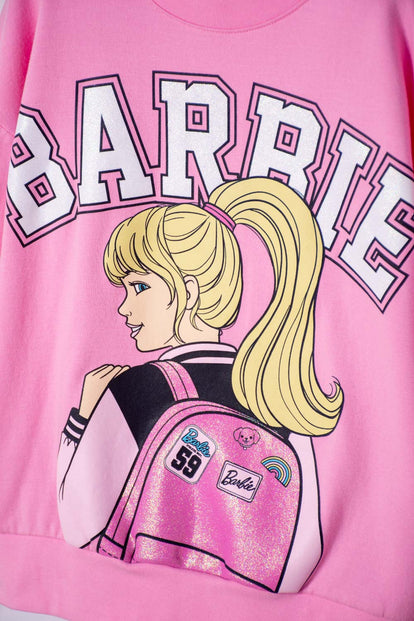 BUZO DE BARBIE CERRADO ROSADO PARA NIÑA