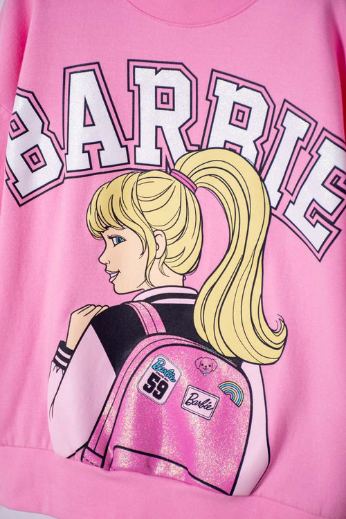 BUZO DE BARBIE CERRADO ROSADO PARA NIÑA