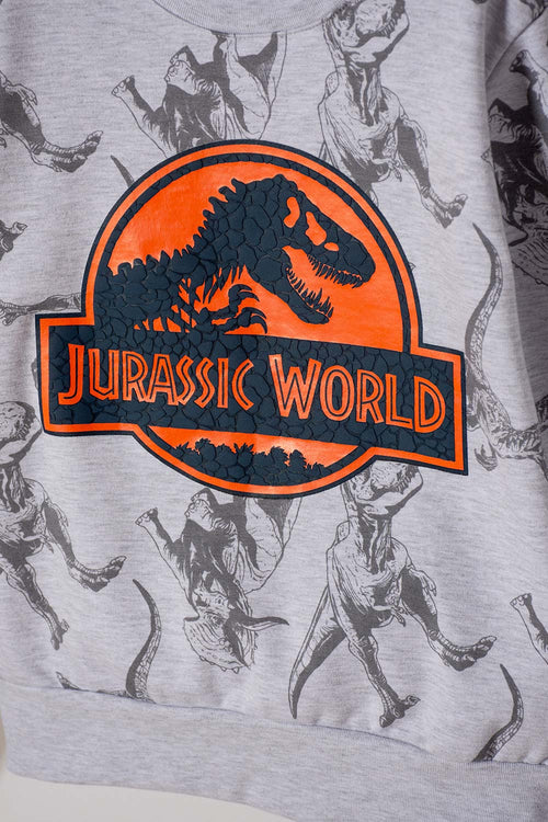 CONJUNTO DE JURASSIC WORLD GRIS PARA NIÑO