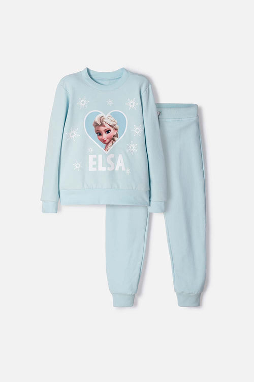 CONJUNTO DE FROZEN PANTALÓN LARGO AZUL PARA NIÑA