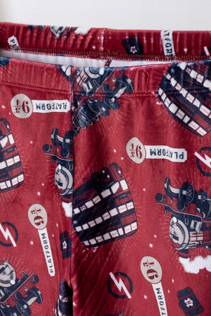 PIJAMA DE HARRY POTTER PANTALÓN LARGO MARFIL Y ROJO PARA NIÑO