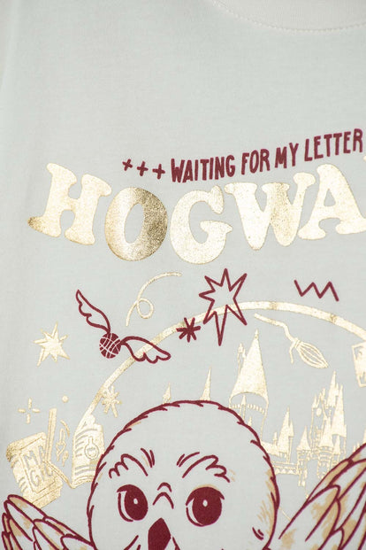 CAMISETA DE HARRY POTTER MANGA CORTA MARFIL PARA NIÑA