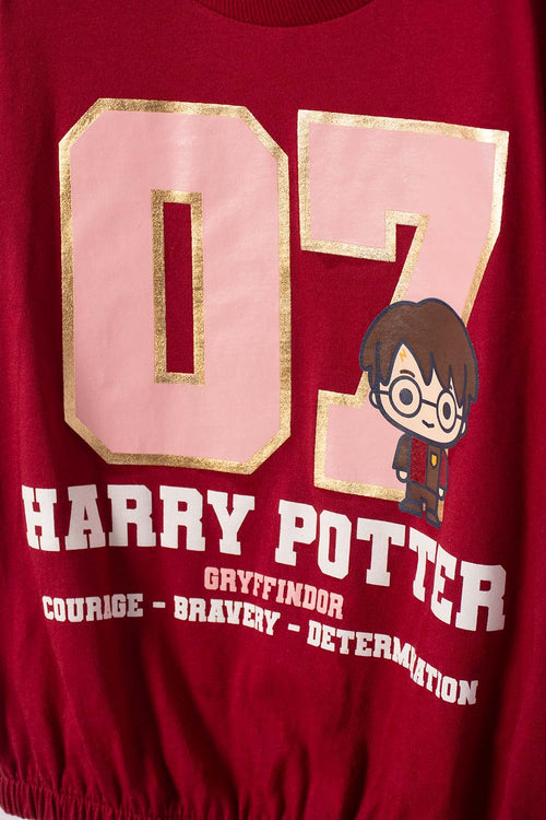 CONJUNTO DE HARRY POTTER CON SHORT MULTICOLOR PARA NIÑA