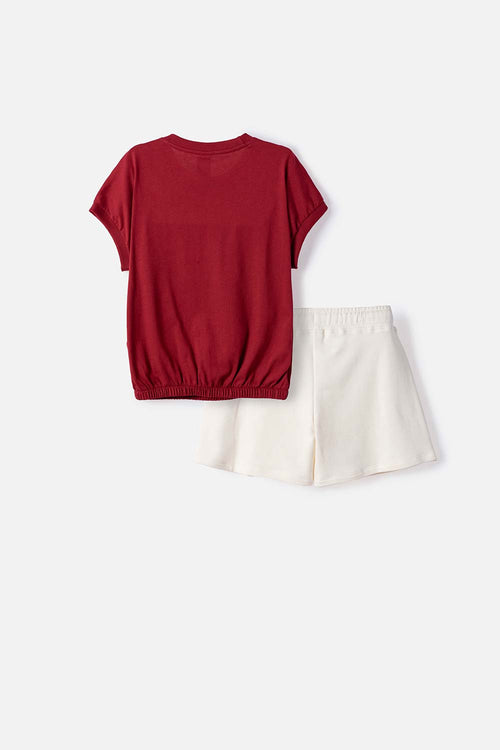 CONJUNTO DE HARRY POTTER CON SHORT MULTICOLOR PARA NIÑA