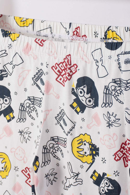 PIJAMA DE HARRY POTTER PANTALÓN LARGO MARFIL PARA NIÑA