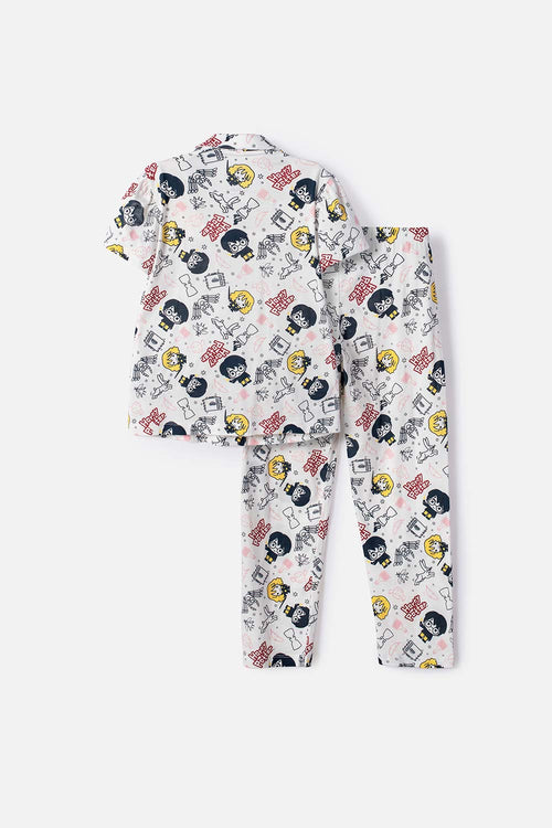 PIJAMA DE HARRY POTTER PANTALÓN LARGO MARFIL PARA NIÑA