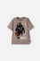 CAMISETA DE MANDALORIAN MANGA CORTA CAFÉ PARA NIÑA