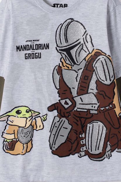 CAMISETA DE MANDALORIAN MANGA CORTA MULTICOLOR PARA NIÑO
