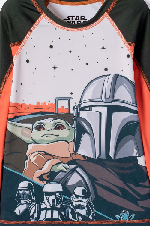 CAMISETA DE BAÑO DE MANDALORIAN MULTICOLOR PARA NIÑO