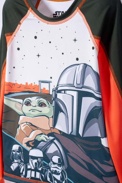 CAMISETA DE BAÑO DE MANDALORIAN MULTICOLOR PARA NIÑO