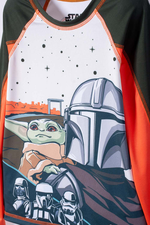 CAMISETA DE BAÑO DE MANDALORIAN MULTICOLOR PARA NIÑO